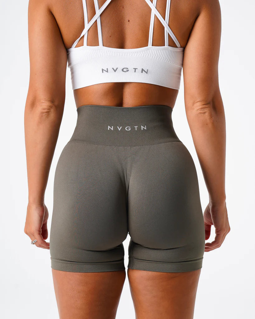 Spandex Solid Seamless Shorts