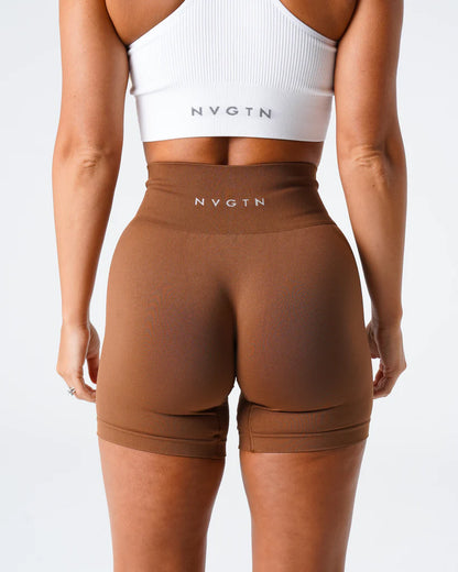 Spandex Solid Seamless Shorts