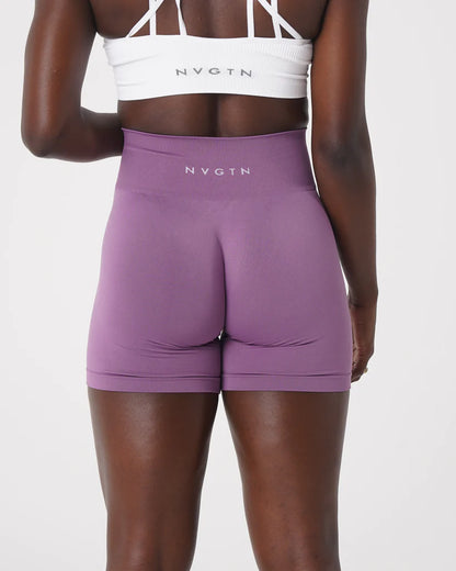 Spandex Solid Seamless Shorts