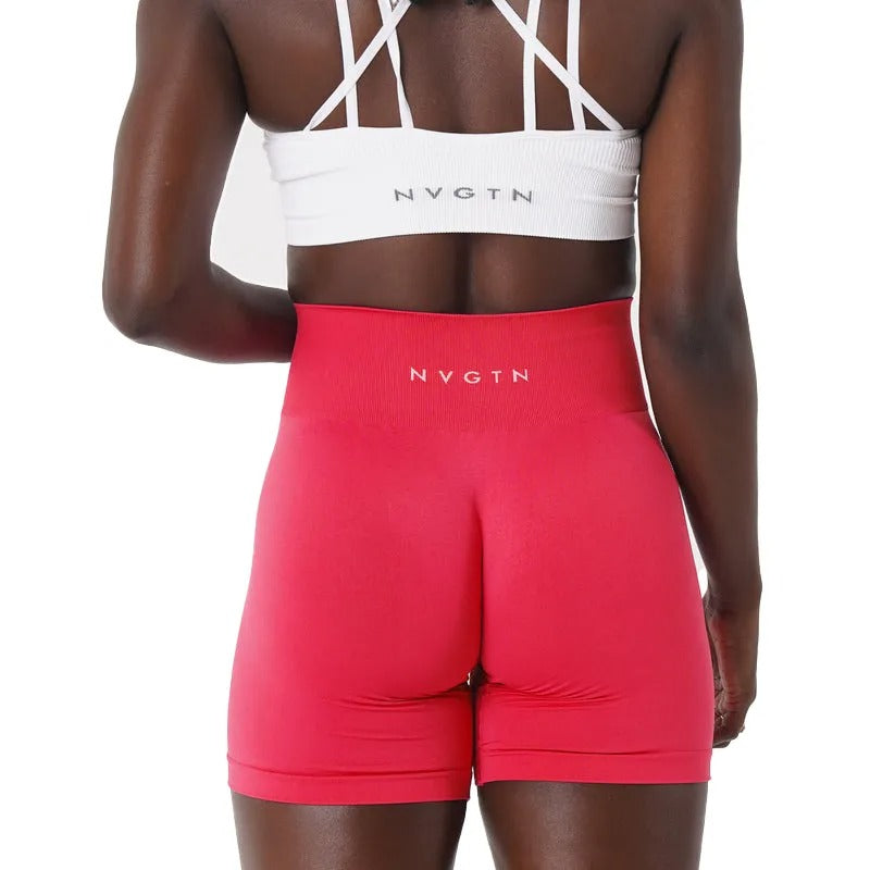 Spandex Solid Seamless Shorts