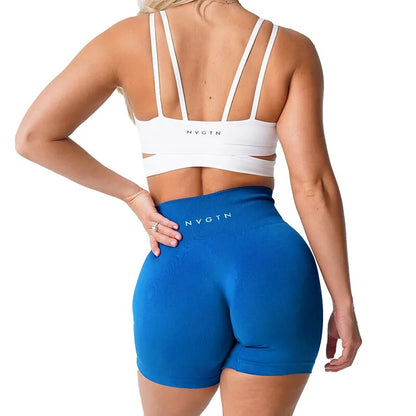 Spandex Solid Seamless Shorts